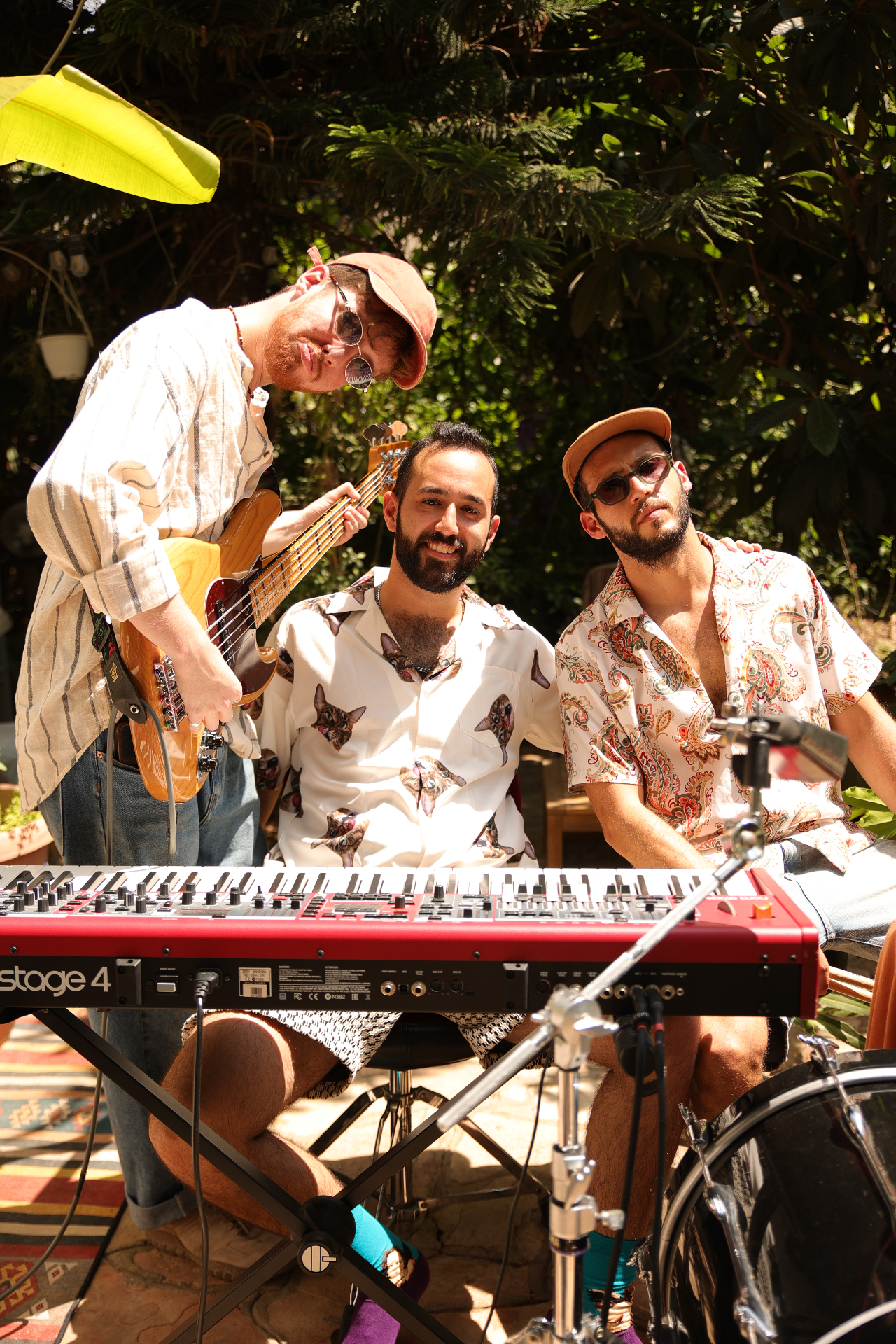 Amitai Kurtz's Samba Project band performing outdoors