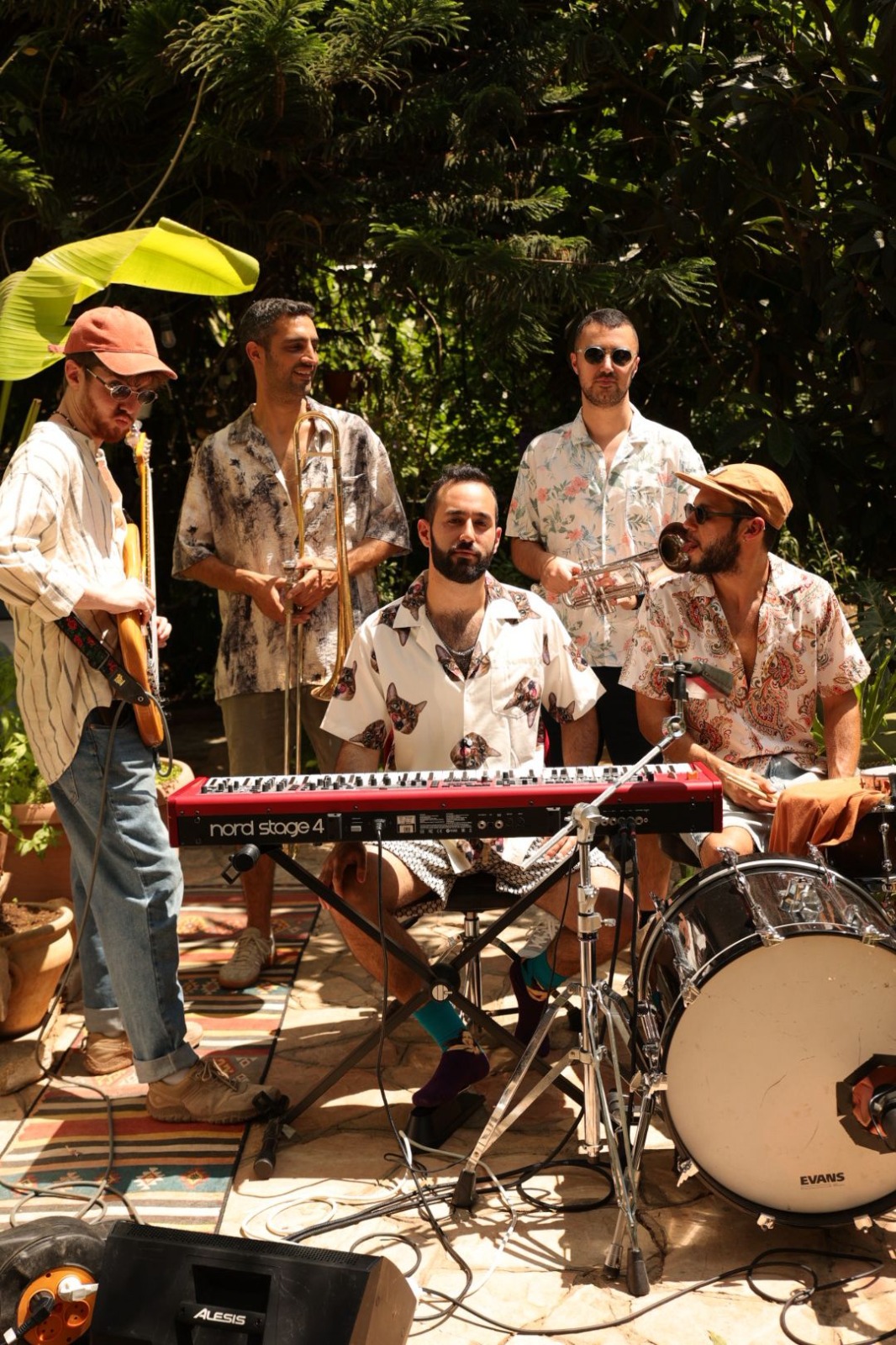 Amitai Kurtz's Samba Project band performing outdoors